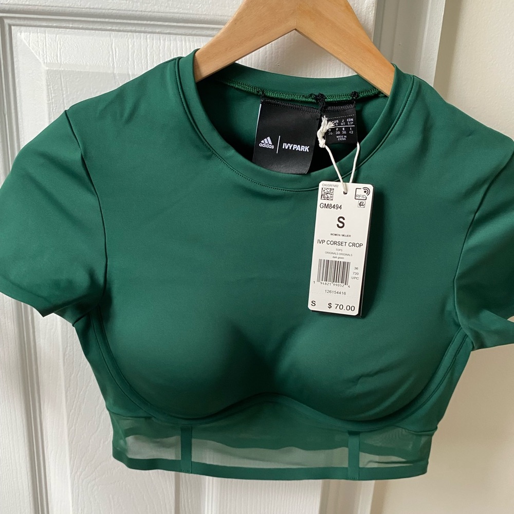 Ivy Park Drop 2 Green Corset Crop Top, NWT, Small